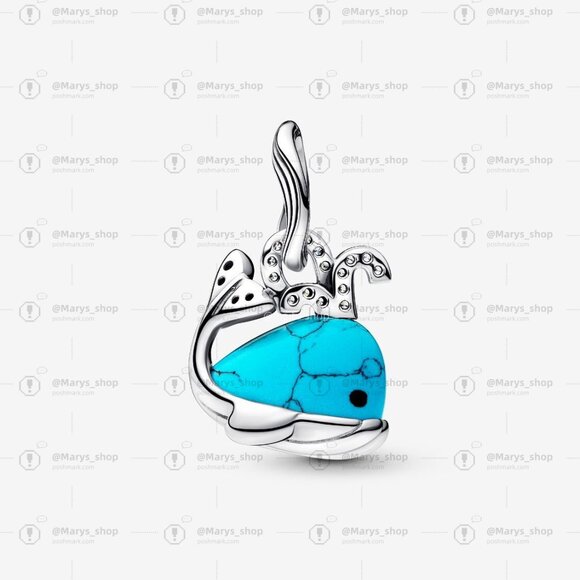 Pandora Turquoise-coloured Whale Dangle Charm - Picture 2 of 6